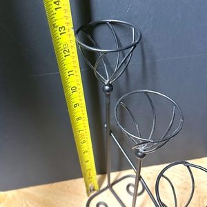 Crystal sphere holder ( spheres not included)  black metal 4 crystal holder